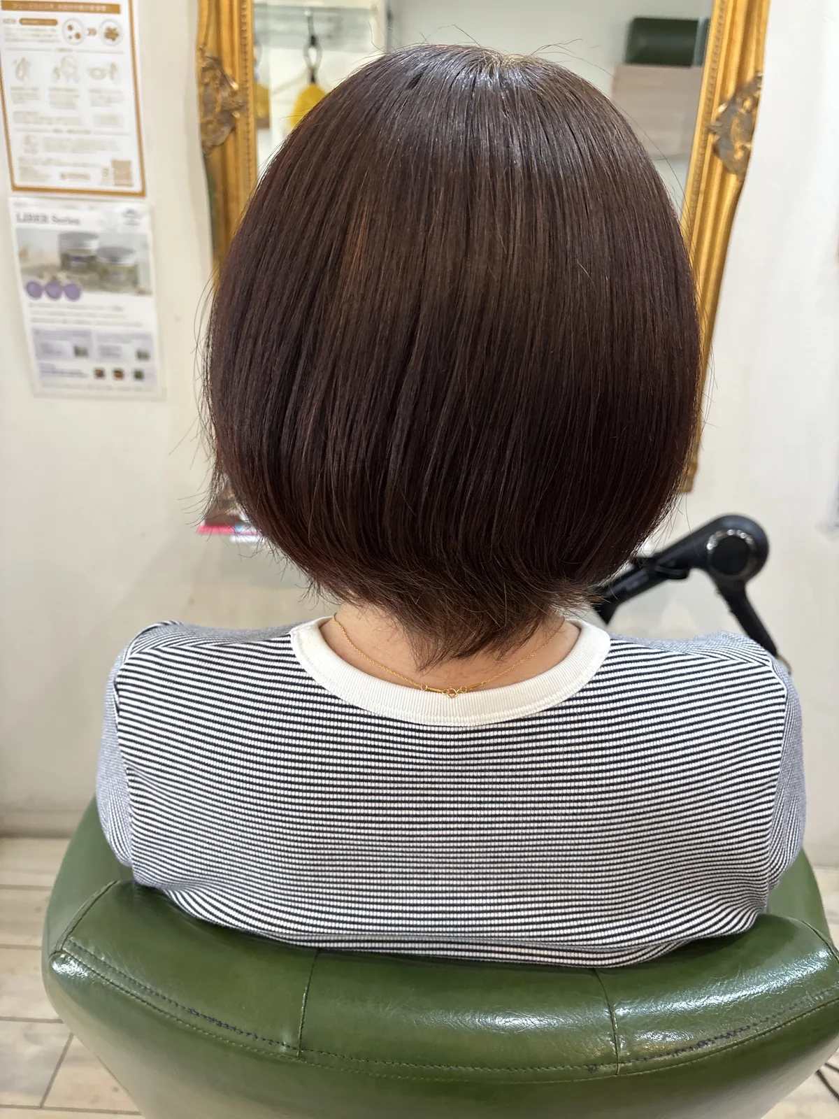 艶とまとまりが感じられるショートボブの施術後